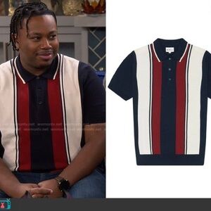 Ben Sherman Mod Stripe Knit Polo Shirt